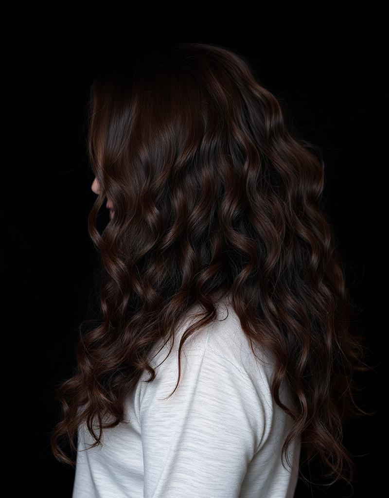 Antes — Cacheado longo para corte chanel