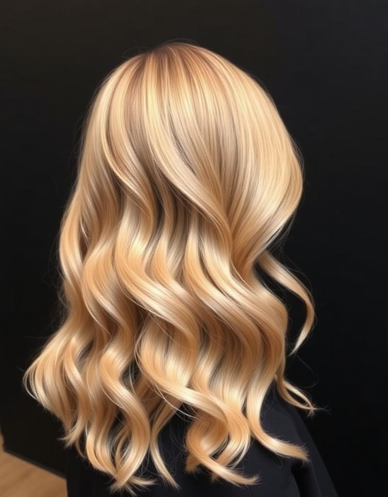 Depois — Base natural para iluminado com mechas